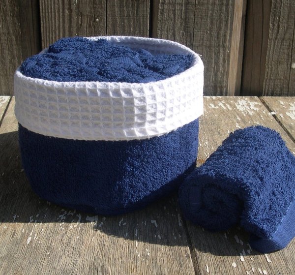 Handtuch-Körbchen "BELLE" ( Blau )
